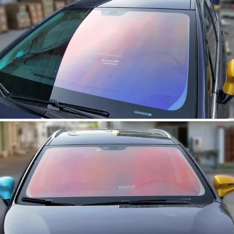 Red Size 100x152cm Chameleon film Violet film Vlt80% HD UV protection cool color high heat insulation