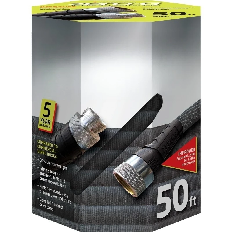 

4001-50 Lightweight, Ultra Flexible, Durable, Kink-Free Garden Hose, 5/8-Inch by 50-Feet,Black