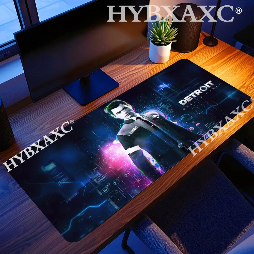 

HYBXAXC Game Detroit Become Human Mousepad Large Keyboard Desk Mat Gaming Mouse Pad LockEdge Non-slip Mat
