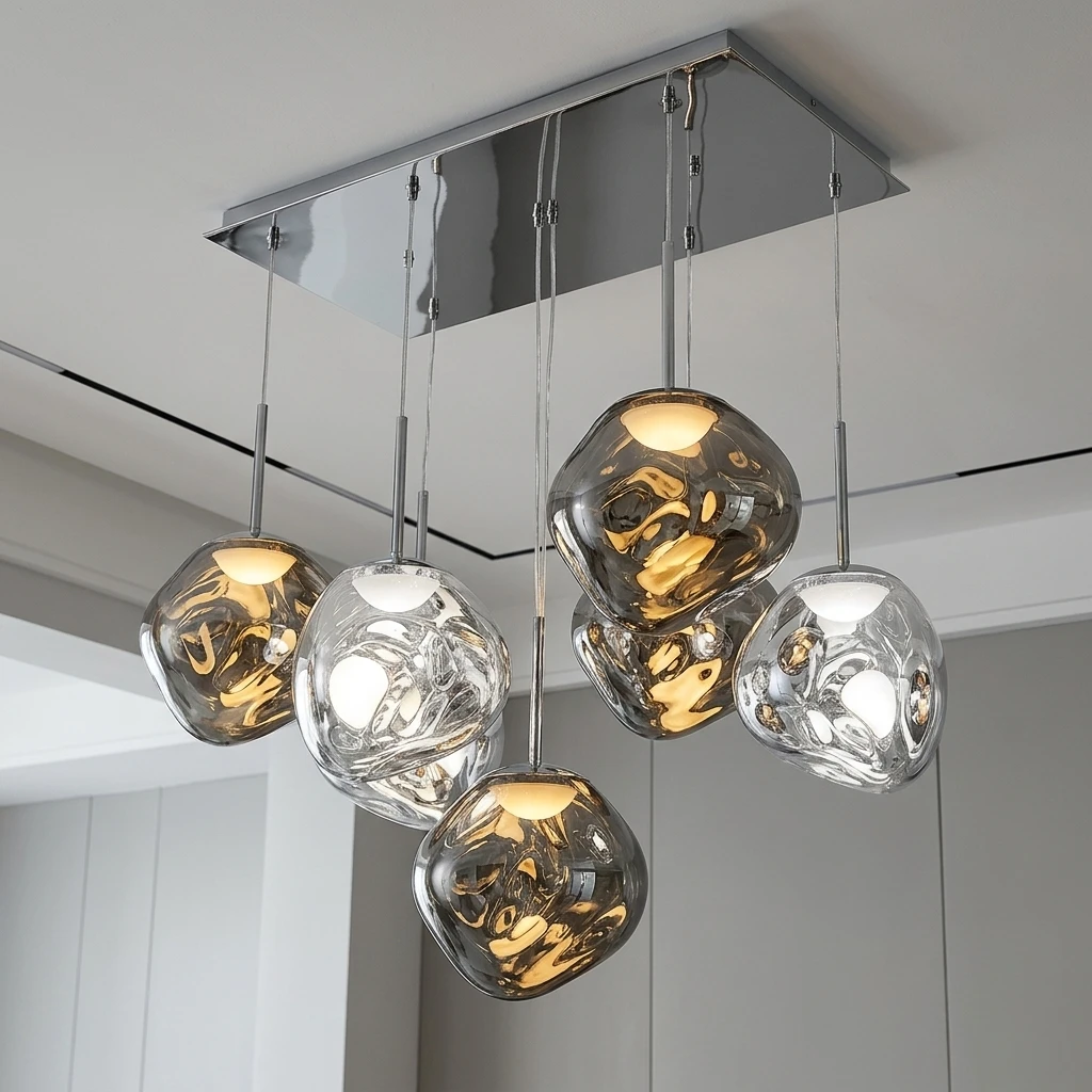 Nordic Art Loft LED Lampa Wisząca Nowoczesne Oświetlenie PVC Dekoracja Wnętrz Salonu Oprawy Oświetleniowe do Domu Lampa Wisząca do Kuchni