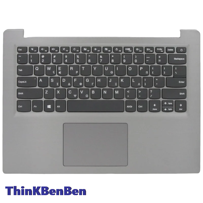 

GR Greek Keyboard Grey Upper Case Palmrest Shell Cover For Lenovo S145 14 IWL 14AST 14API 14IGM 14IKB 14IIL 5CB0X55761