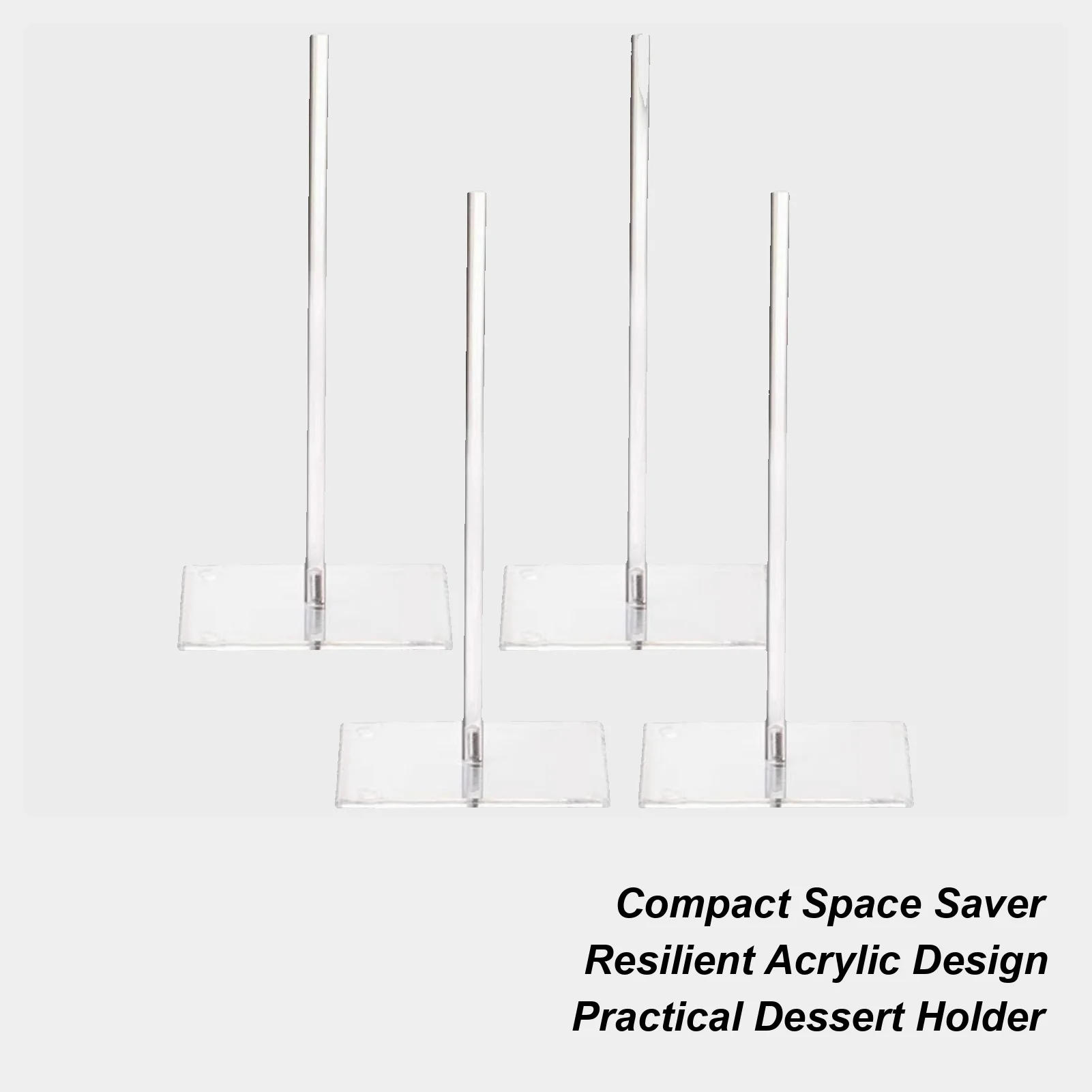

Держатель для пончиков, прозрачный дисплей, 4 шт., акриловая подставка для вечеринки, пончика, башни для десерта, бублика, сервировочный стол для закусок, шведский стол, день рождения