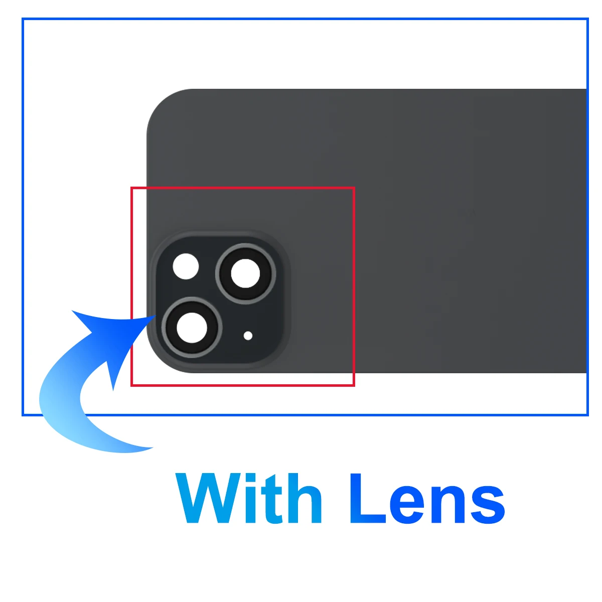 For iPhone 15 Battery Back Cover Rear Door Housing Case with Camera Lens Replacement Compatible with For iPhone 15 Plus image 4