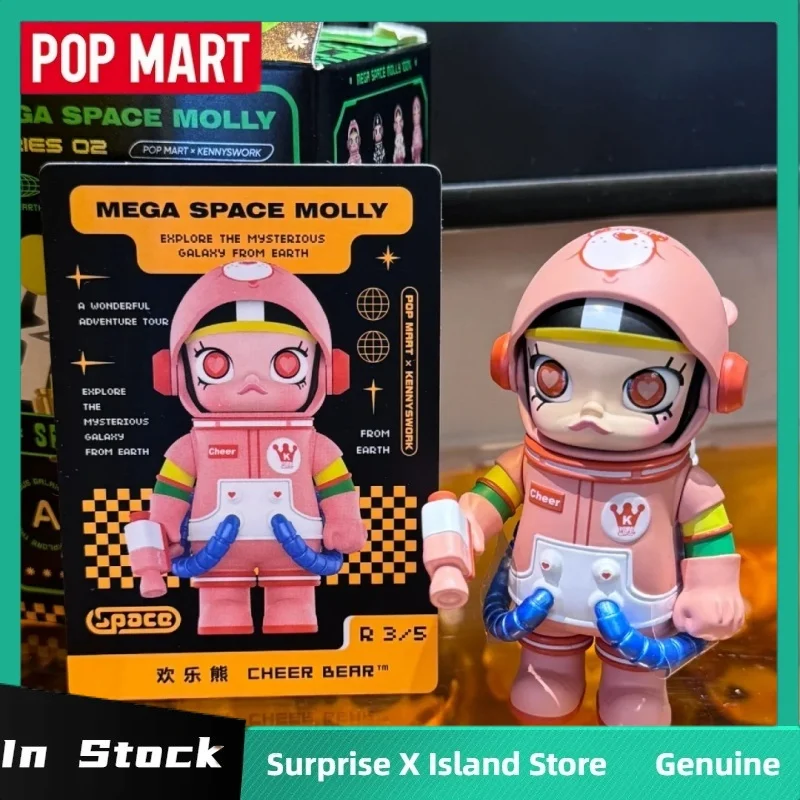 Echte POPMART Mega Space Molly 100% V3 Serie Blind Box Action Figure Model Mystery Box Collectible Trendy Speelgoed Ornament Gift