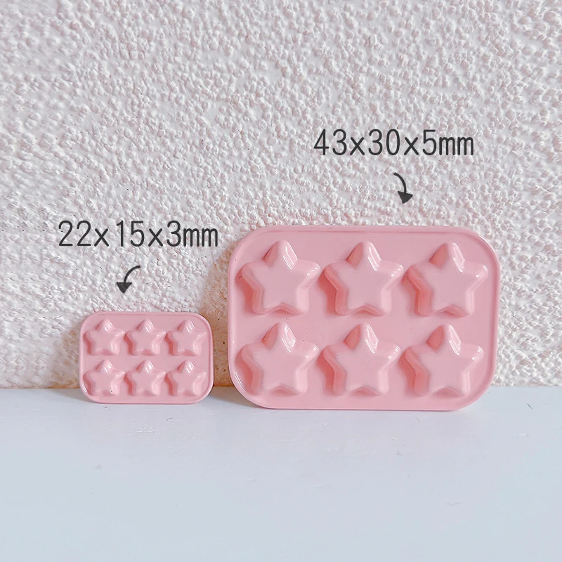 Doll House Kitchen Decoration Mini Baking Mold Pink Animal Love Star Pattern Shooting Scene Props