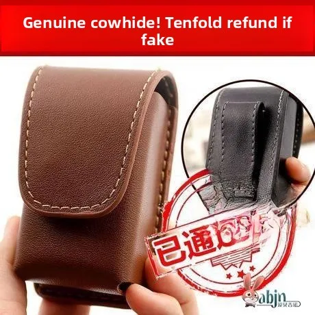 

Футляр для очков из натуральной кожи (верхний слой), мужской, в винтажном стиле, с креплением на ремень и отделением для кошелька, удобное решение для хранения