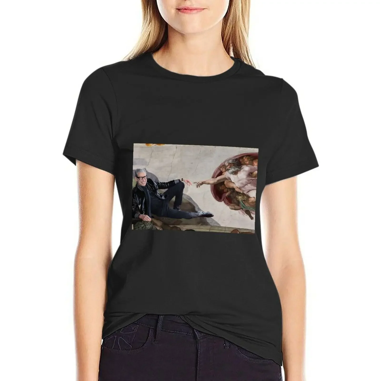 

Creation of Jeff T-Shirt oversized summer clothes heavyweights animal print Woman clothing