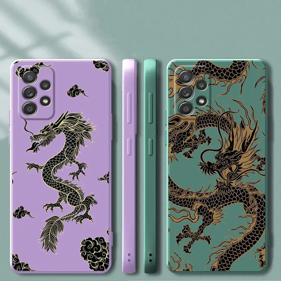 Phone Cover Case for Samsung Galaxy A71 A73 A03 A20s A50 A04 A05 A02s A53 A30s A56 A06 Cool Dragon