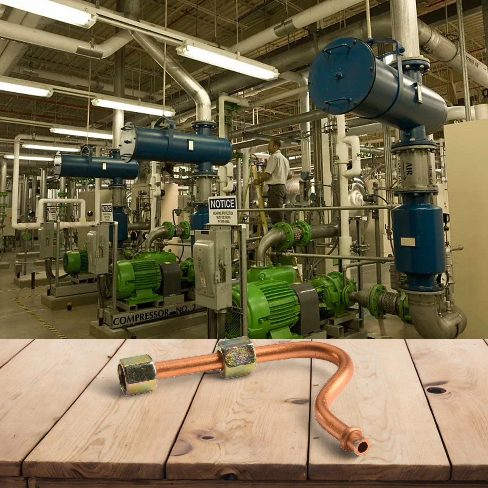 لضاغط الهواء المنزلي الصغير أنبوب عادم ضاغط الهواء الألومنيوم مادة الألومنيوم عالية الجودة أداء محسن