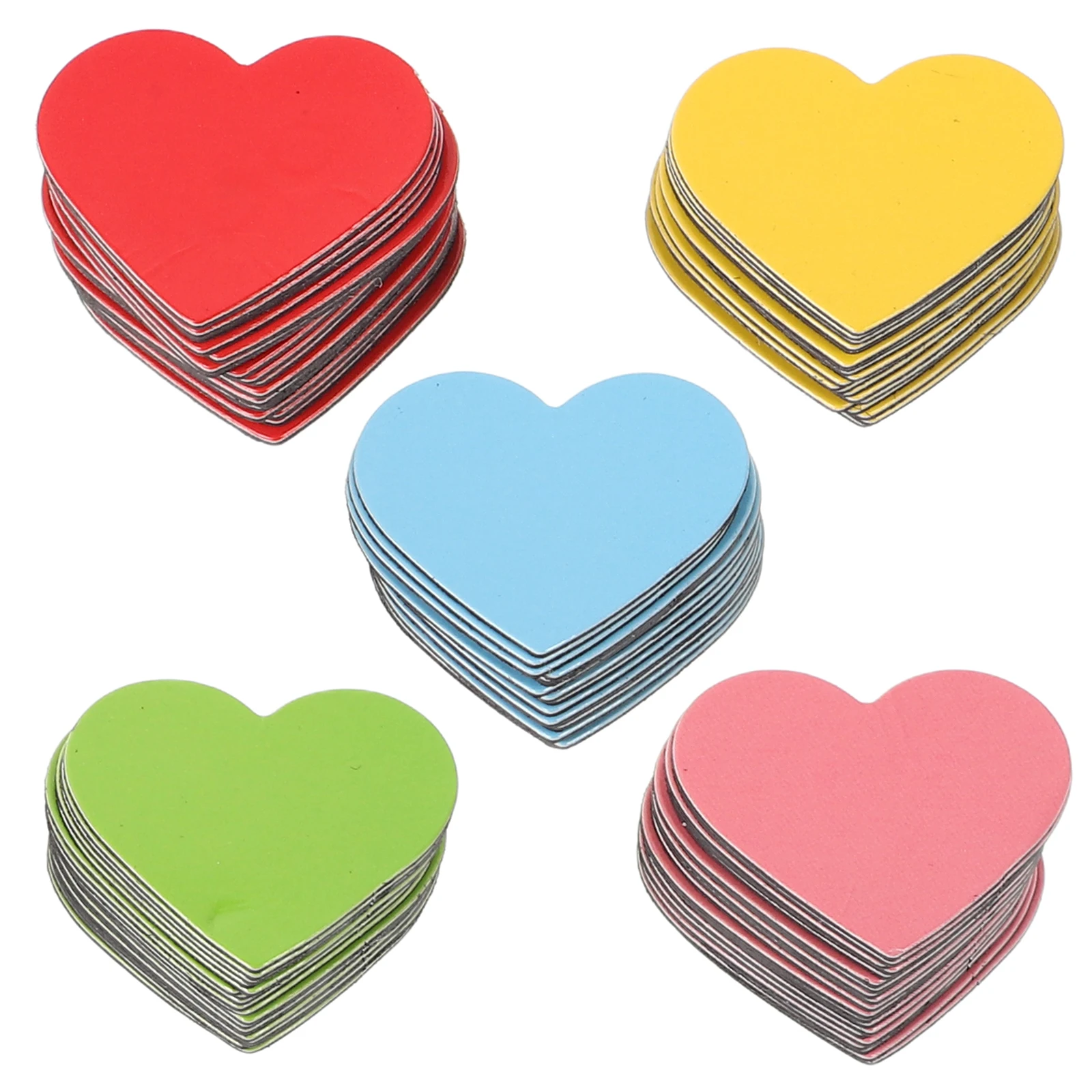 

100 Pcs Heart-shaped Soft Magnets Decorative Tiles for Refrigerator Building Toys Girls Classroom Valentine Desk