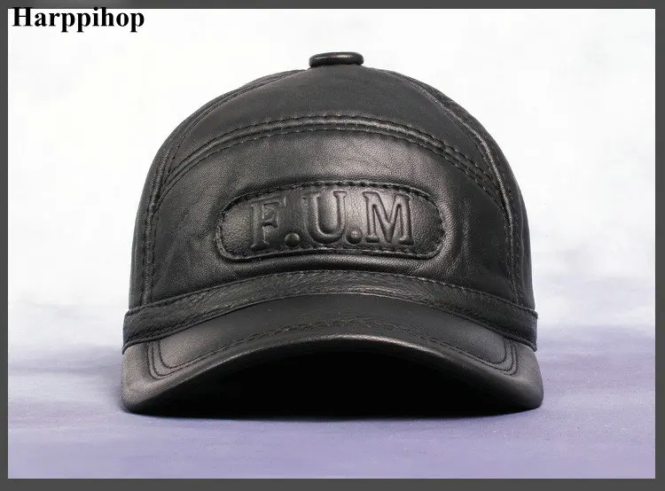 HARPPIHOP New Design Men's 100% Genuine Leather Cap /Newsboy /Beret /Cabbie Hat/ baseball HatS