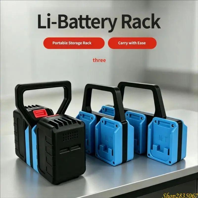 Wall Mount Plastic Battery Organizers Handheld Hanger Portable Battery Carrying Holder Fixing Devices Enhances Daily Workflow