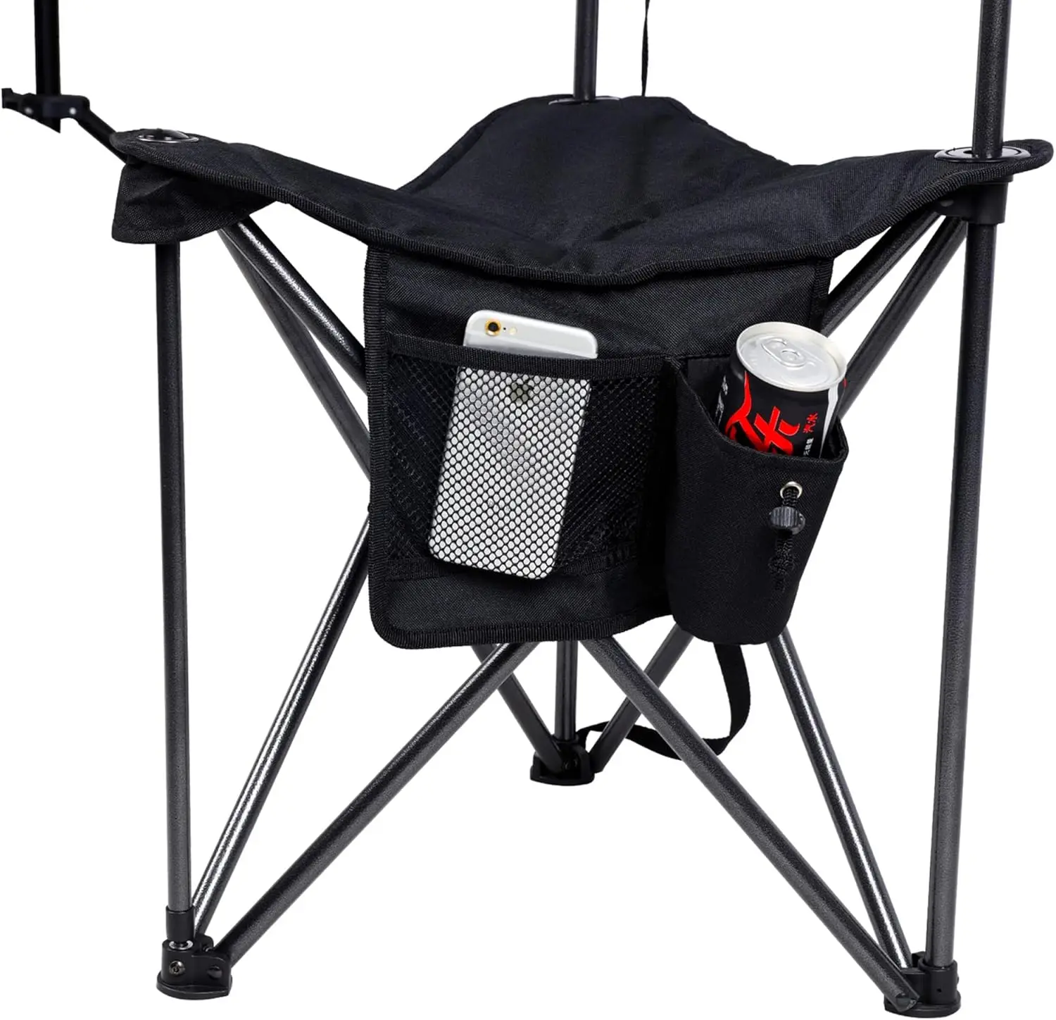 Extra Large Quick Folding Tripod Stool with Backrest for Fishing Camping and Outdoor Adventures