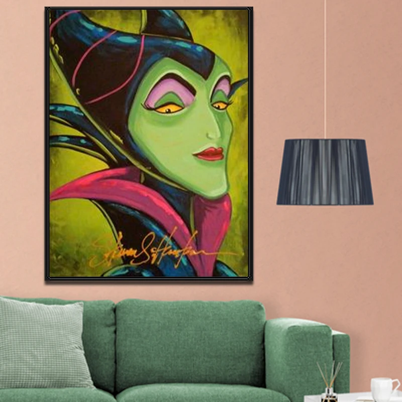 Diamond Painting Disney 5D Evil Villain Witch Ursula Diamond Mosaic DIY Cartoon Handicraft Resin Home Decor