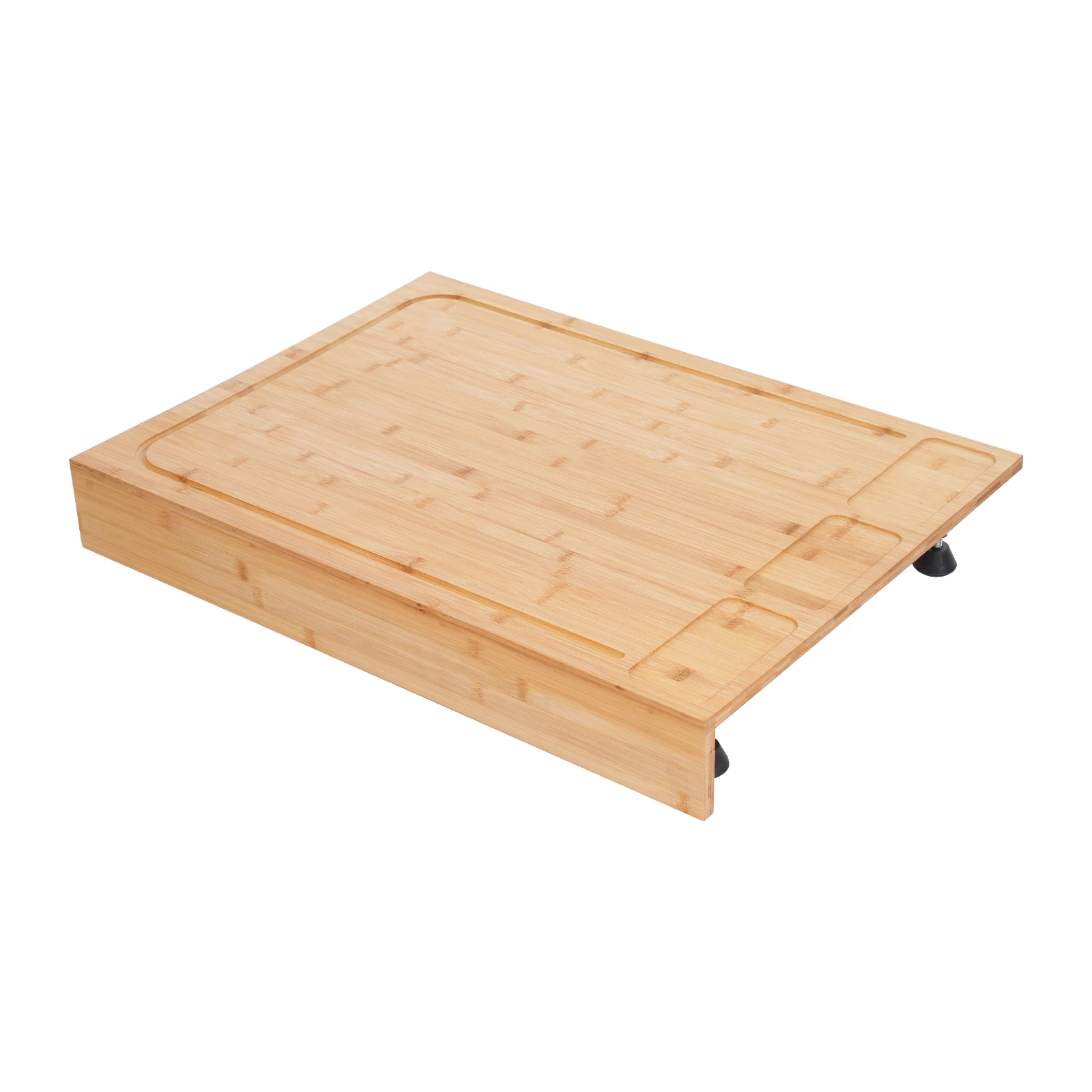 75×54×10cm Schneidebrett und Herdabdeckung aus Bambusmaterial, vielseitig einsetzbares Schneidebrett für Häuser/Wohnheime/kleine Wohnungen – Detail 10