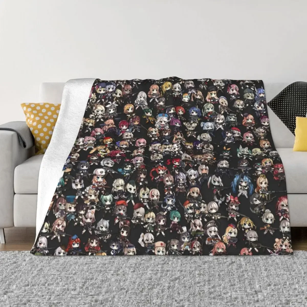 

Girls Frontline Chibi Collage Throw Blanket christmas gifts Decorative Sofas Blankets