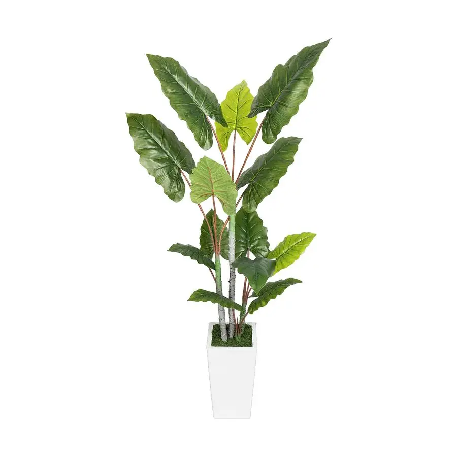 

Искусственное комнатное дерево 1,65 м в белом высоком кашпо, имитация шелковых растений, высокое напольное растение в горшке, искусственные деревья для дома и офиса