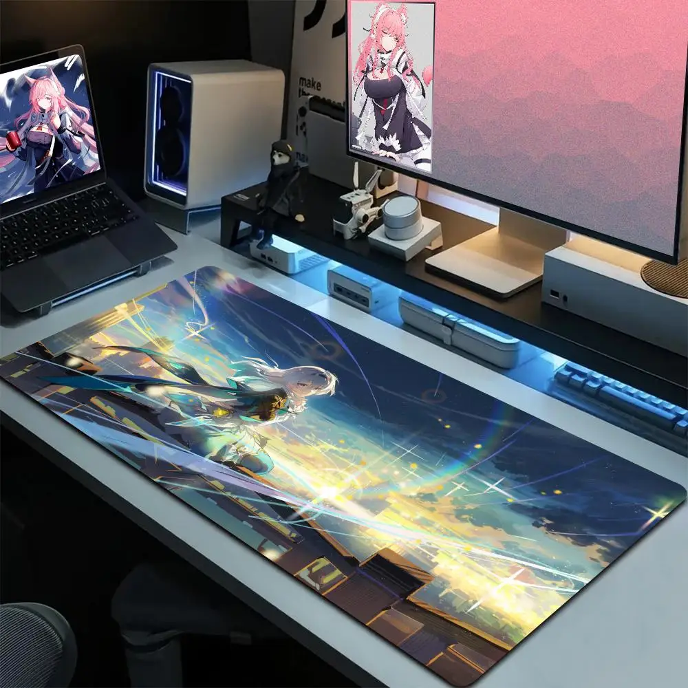 Large Gaming Mouse Pad Kawaii Anime Honkai Star Rail Firefly Cute Star  Computer Gamer Desk Mat Keyboard Mousepad Play Mice Mat