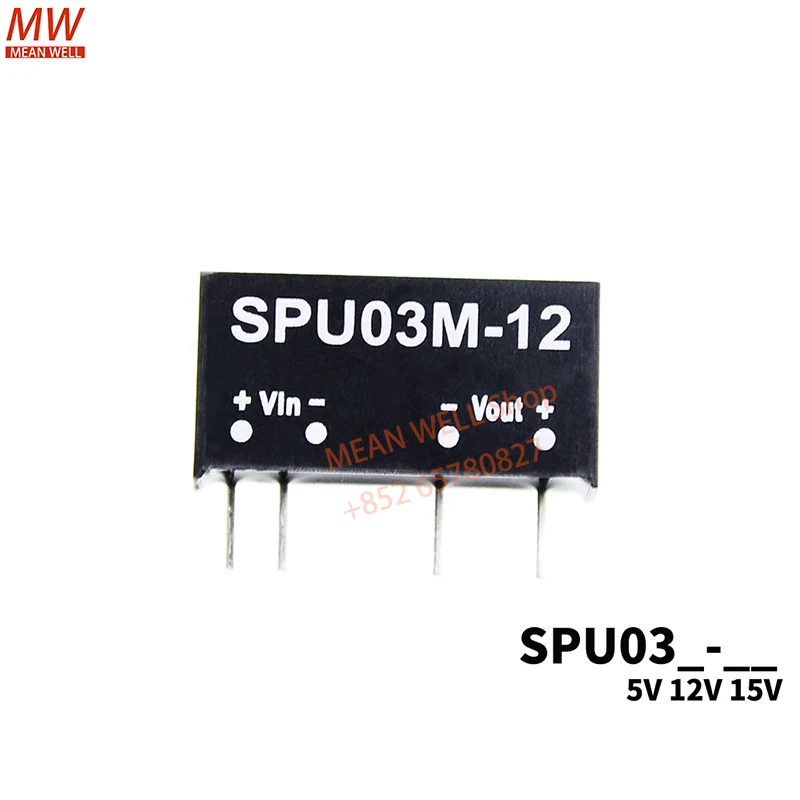 MEAN WELL Switching Power Module 3W DC-DC Unregulated Single Output Converter SPU03L-05 SPU03N-05