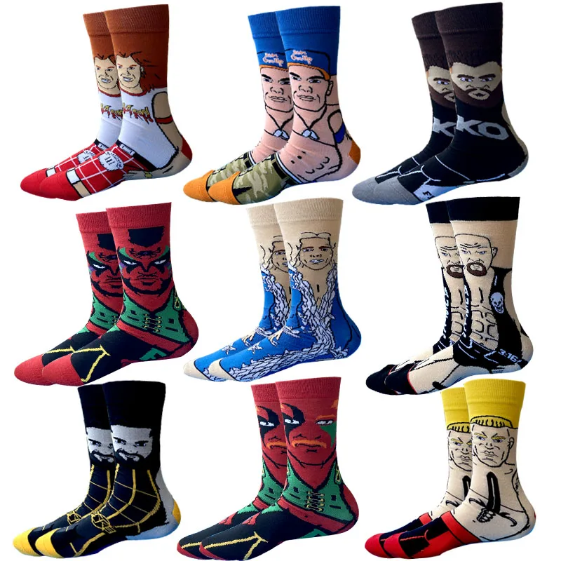 

2022 Hot Sale High Quality Anime Socks Men's Women funny socks personality Fashion men's long socks cartoon skarpety socks