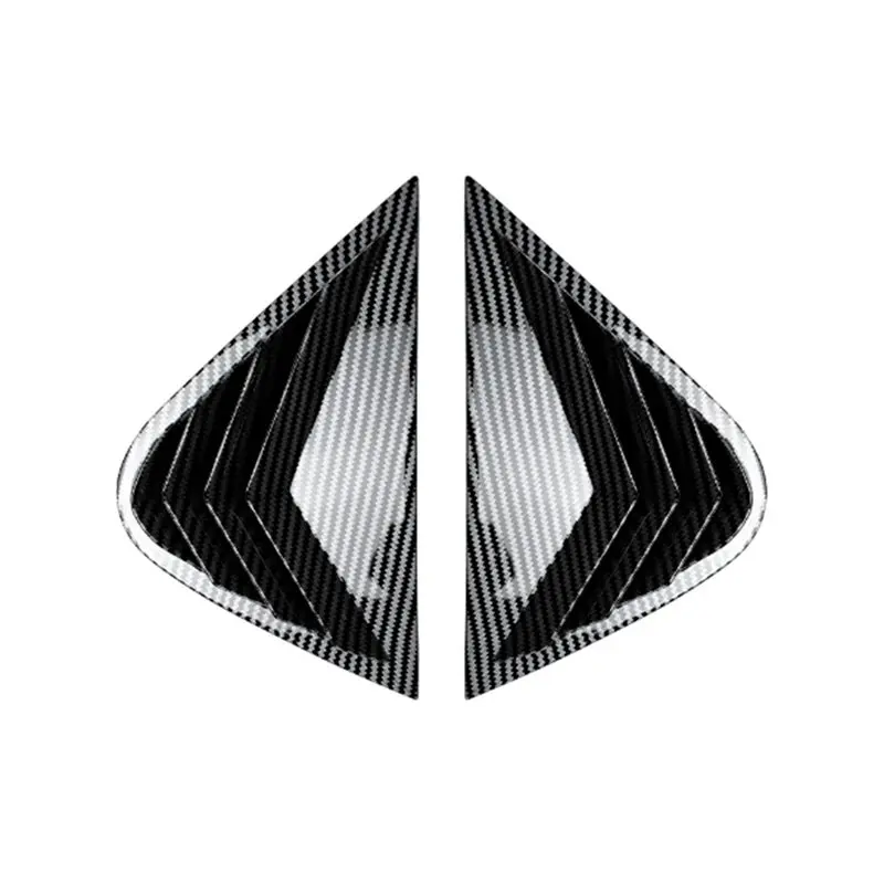 Car Rear Triangle Louver Accessory For Seat Ibiza MK4.5 2013-2017 Decorative Window Vent Carbon Fiber