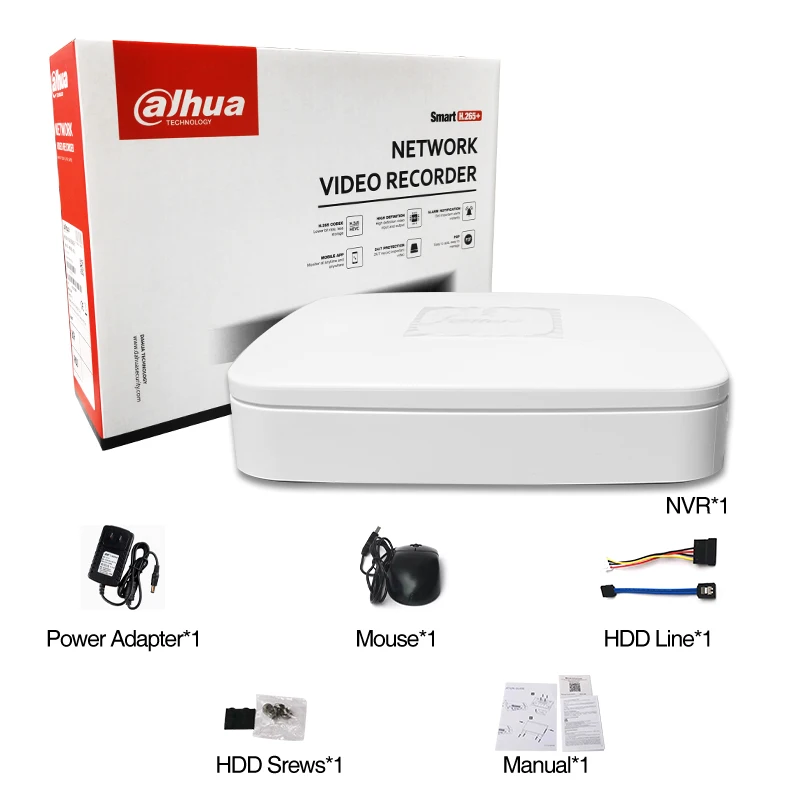 Dahua 4/8 Channels Mini NVR 12MP Network Video Recorder Camera Security System Smart H.265 With VGA HDMI NVR2104-S3 NVR2108-4KS3