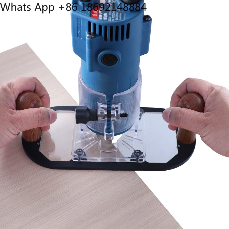flip-chip base modified transparent cover woodworking engraving machine accessories  Multifunctional trimming machine