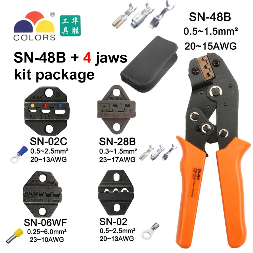 Pinza terminale di piegatura SN-48B 0.5-1.5mm m² pince a sertir ferrule wire crimp hand tool alicate crimpador Multi SN-28B