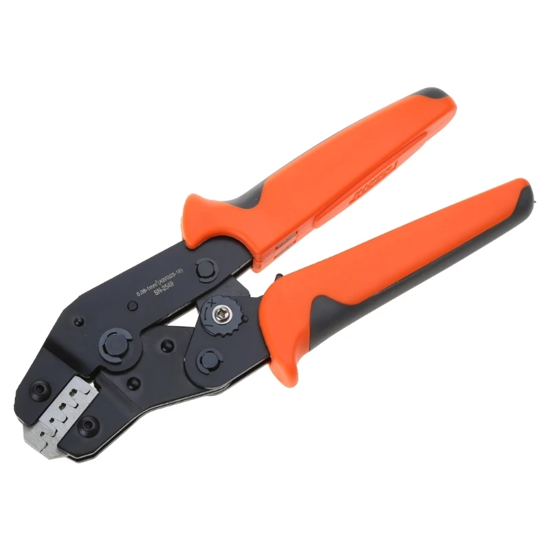 

Crimping Tool for Non-Insulated Open Barrels Terminals Receptacles,AWG28-18 Ratchet Wire Crimper Tool,SN-2549