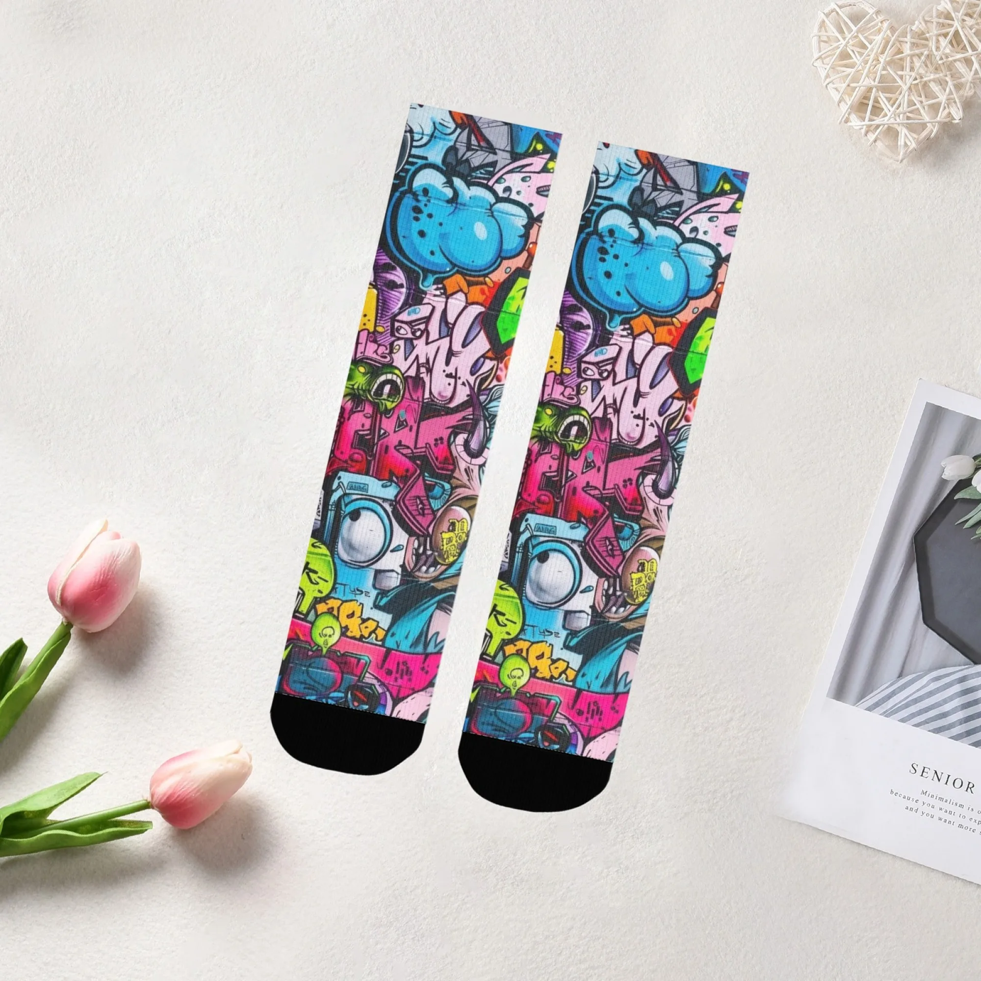 

Novelty Funny Fashionable and Quirky Socks Skin-friendly Breathable Socks Street Retro Harajuku Style Outdoor Sports Socks