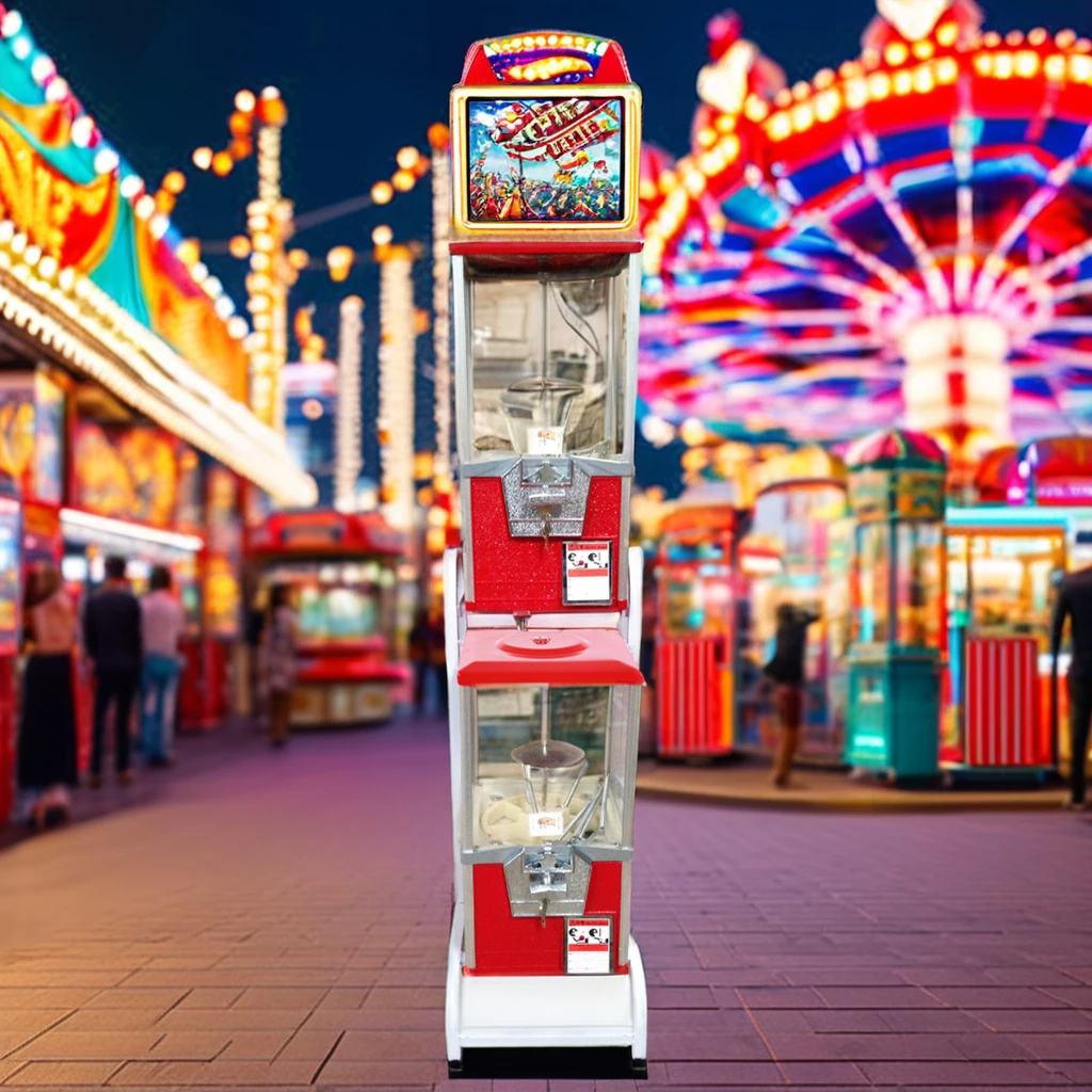 

Mechanical Coin Operated Gumball Vending Gashapon Machine Metal & Plastic Capsule Toys Game Machine