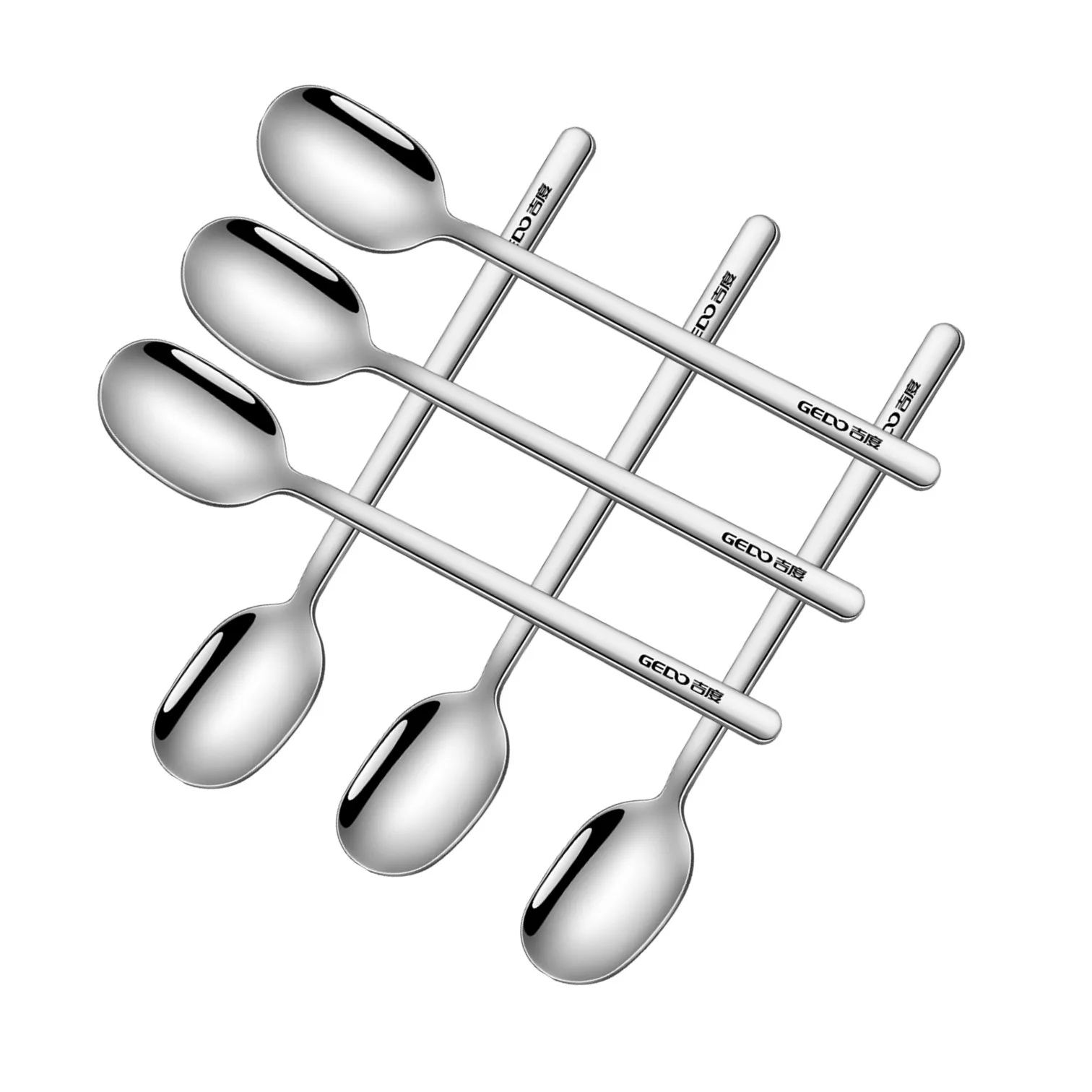 

6 Pieces of LFGB Certification Pure 304 Stainless Steel Table Spoons Ultra Thick Handle Spoon Well Polished Flatware for Banquet