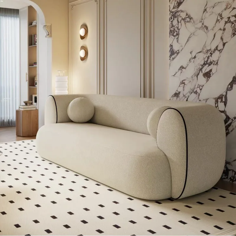Cat scratching skin Internet celebrity hotel Italian minimalist three designer sofa
