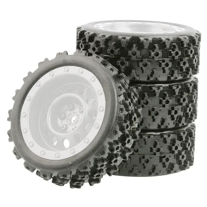 

4Pcs 70mm 1/10 RC Off-Road Car Rubber Tires Wheel Tyres Front For WLtoys 144001 144002 MJX 16207 16208 MN128 86s G500 WPL C24-1