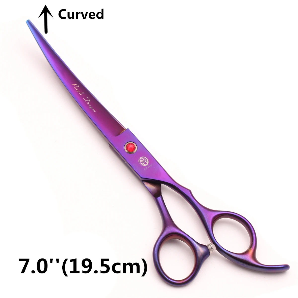 Purple Dragon 7.0\'\' 8.0\'\' Pet Grooming Scissors Thinning Shears Professional Cat Dog Curved Scissors Hair Cutting Comb Z3005