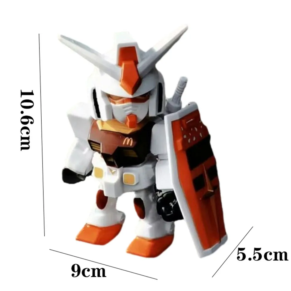 Mcdonald gundams figura qmsv Rx-78-2 distante angus móvel terno estatueta de ação modelo colecionável estátua robô kits brinquedo presentes