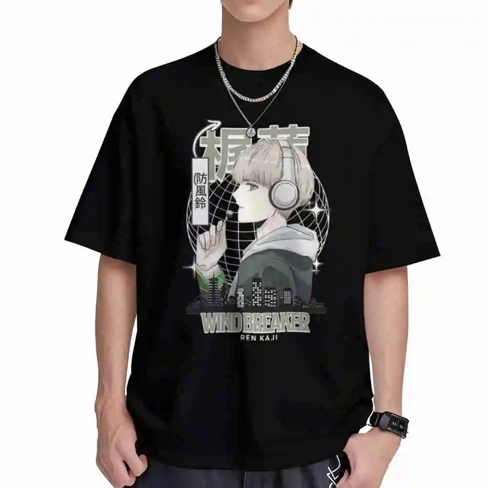 Camiseta de manga corta Wind Breaker Ren Kaji Aesthetic 100% algodón
