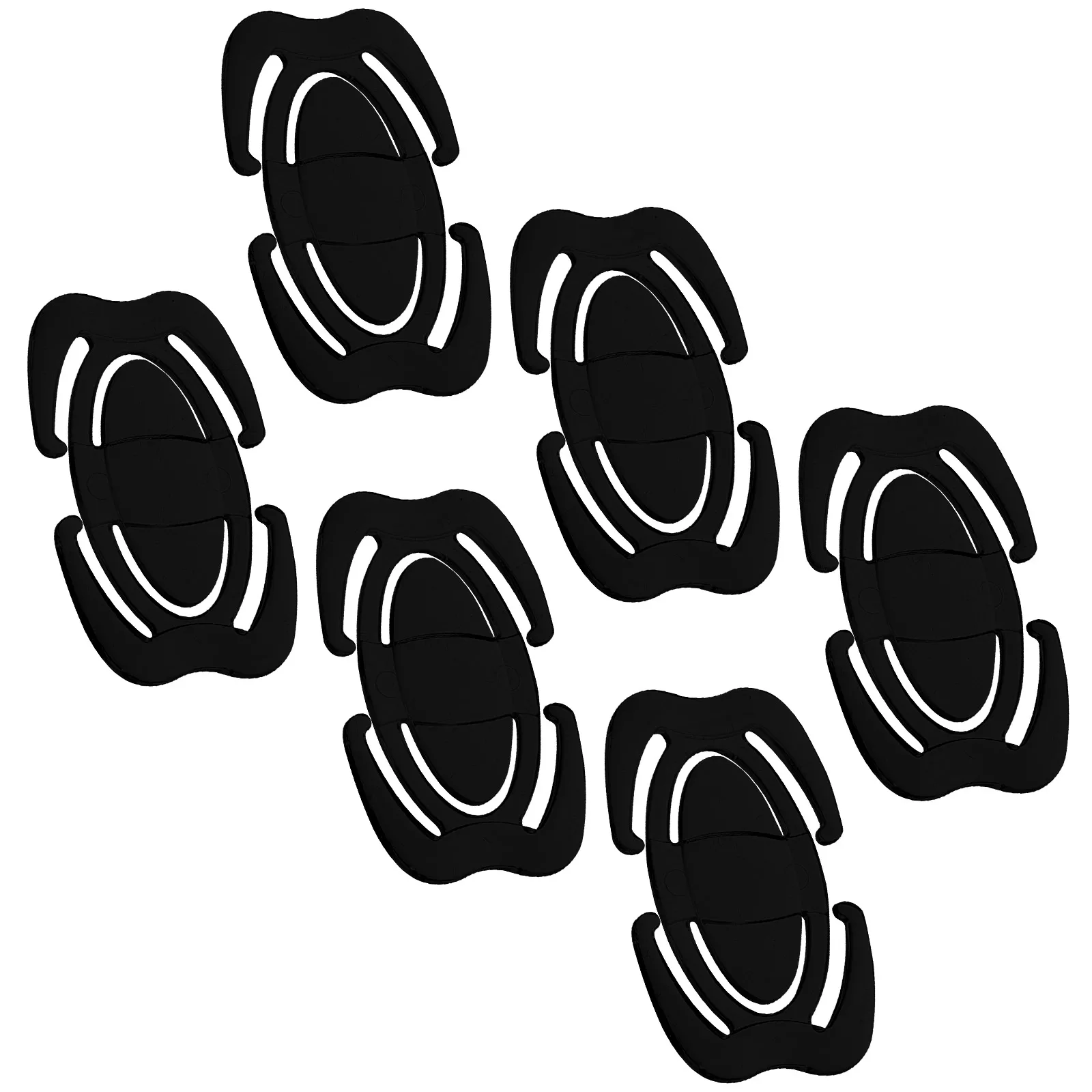 

6 Pcs Anti-slip Shoulder Strap Holder Bra Straps Clip Cross Back Hooks Black Women Underwear Parts Adjustable Racerback Style