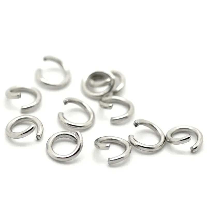 7500Pcs Silver Tone Round Stainless Steel Open Jump Rings DIY Fashion Jewelry Findings Wholesales 6x1mm