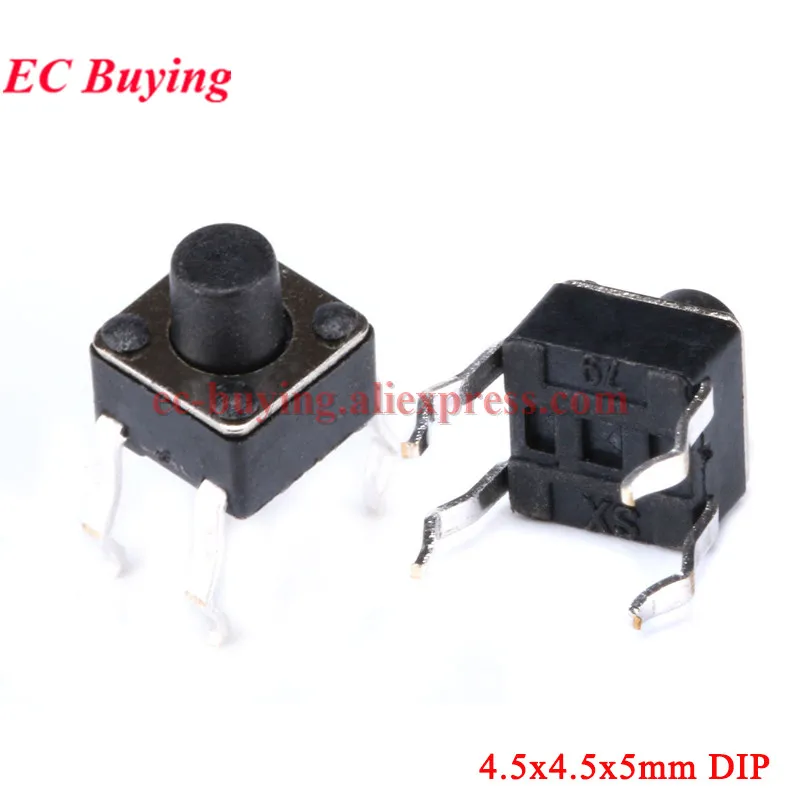 20Pcs-100Pcs 4.5x4.5x5mm 4.5x4.5x3.8mm 5MM 3.8MM Mini Tact Push Button Switch Micro Momentary Tactile Switches SMD DIP 4PIN 12V