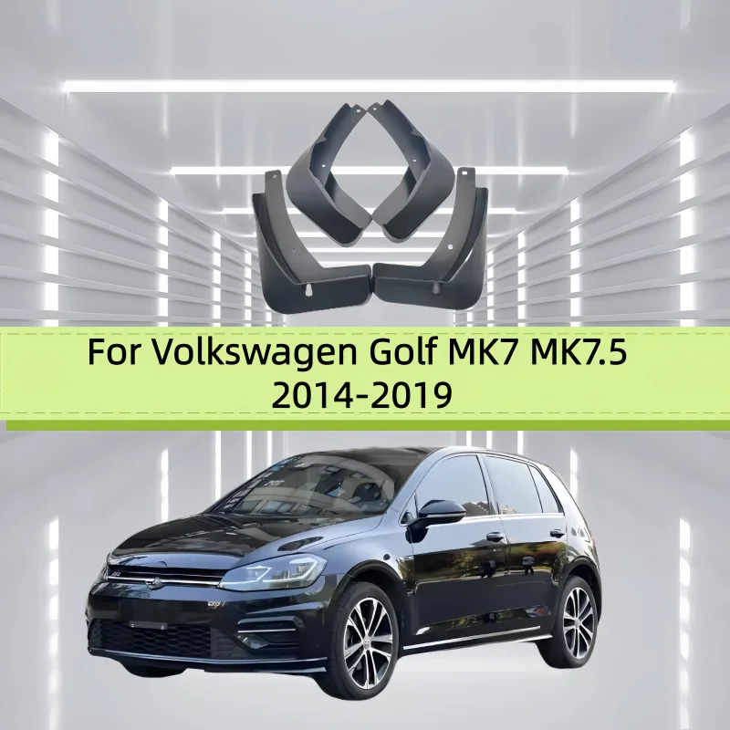 4pcs Auto Mudguard Waterproof Prevent Mud Splashing Car Mud Flap Fender Trim Accessory For Volkswagen Golf MK7 MK7.5 2014-2019