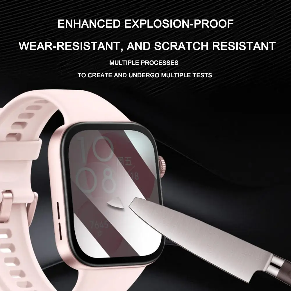 Screen Protector for Huawei Watch Fit 3 Curved Screen Protector for Huawei Watch Fit3 Ultra-HD Full Coverage Protective Film