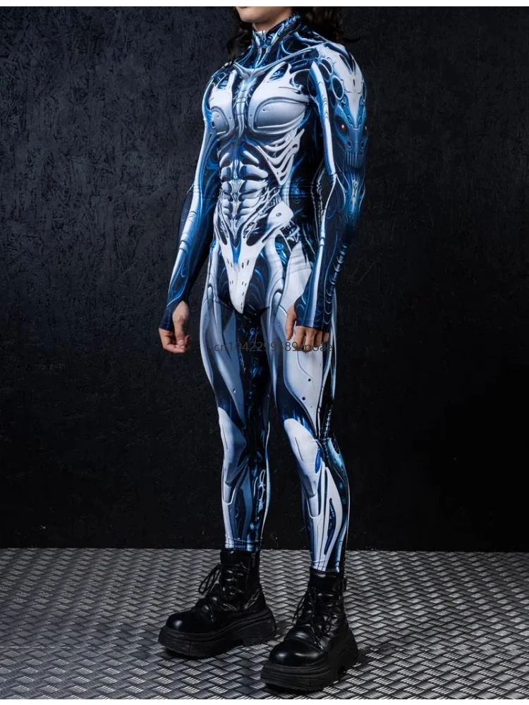 

Carnival Costume 3D Print Cosplay Bodysuit Halloween Party Shows Holiday Stage Catsuit Rave Outfit Cyberpunk Steampunk Jumpsuit
