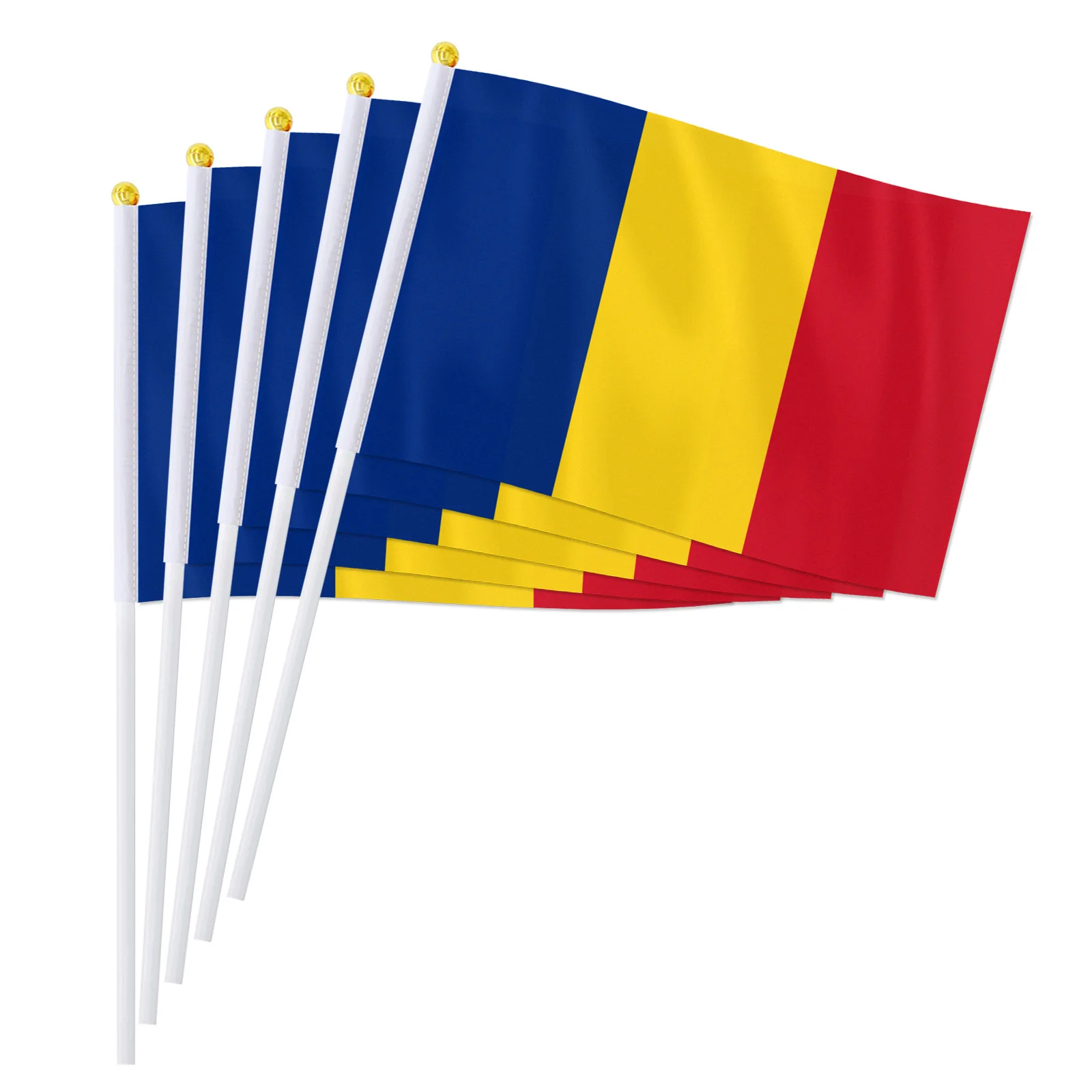 PTEROSAUR 14*21cm Romania Hand Flag, Romania Romanian National Hand Held Waving Small Flag World European Countries Decor Gifts