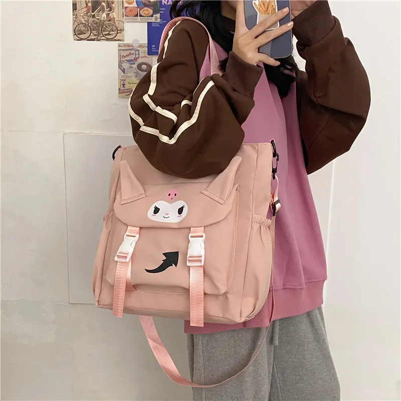 Simple shoulder bag, messenger bag, large capacity, commuting, fashionable and versatile tote bag, student class tutoring bag