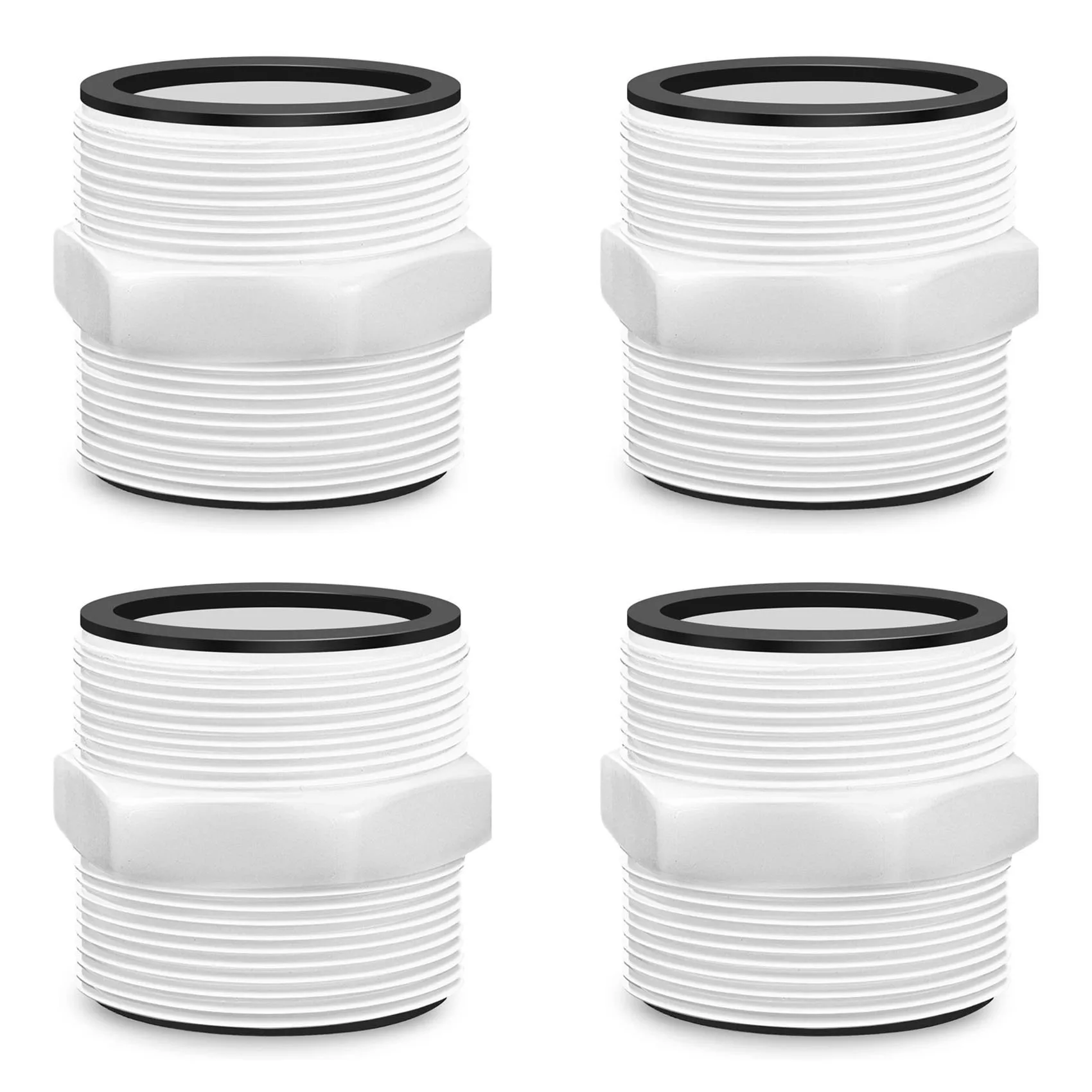 4X Pool Hose Adapter 1.5 Inch For Intex Coleman Pool Pump Hose With Ring Gaskets Swimming Pool Hose Adapter Parts