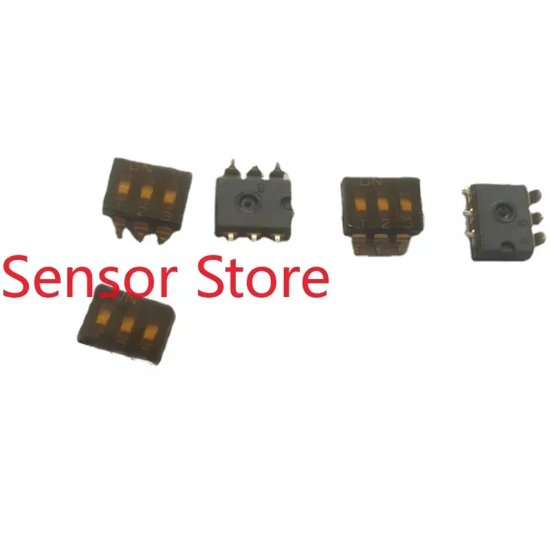 10PCS DIP Dip Switch 3-position 2.54mm Pitch IC Patch 3P Flat-pull  Gold-plated Feet