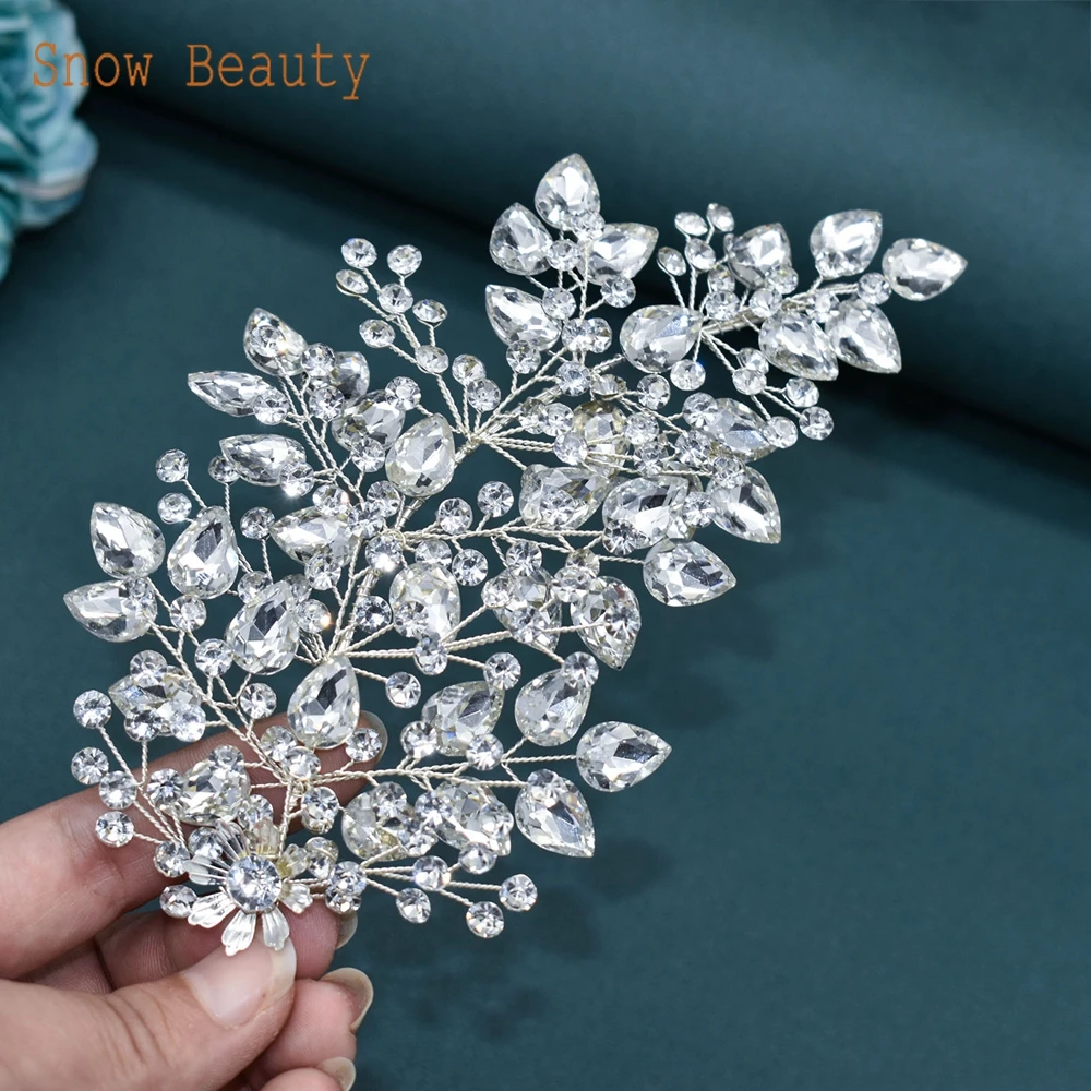 DZ073 Handmade Bride Tiara Prom Accessories Party Headband Jewelry Set Bridal Headpieces Wedding Headdress Bridesmaid Headwear