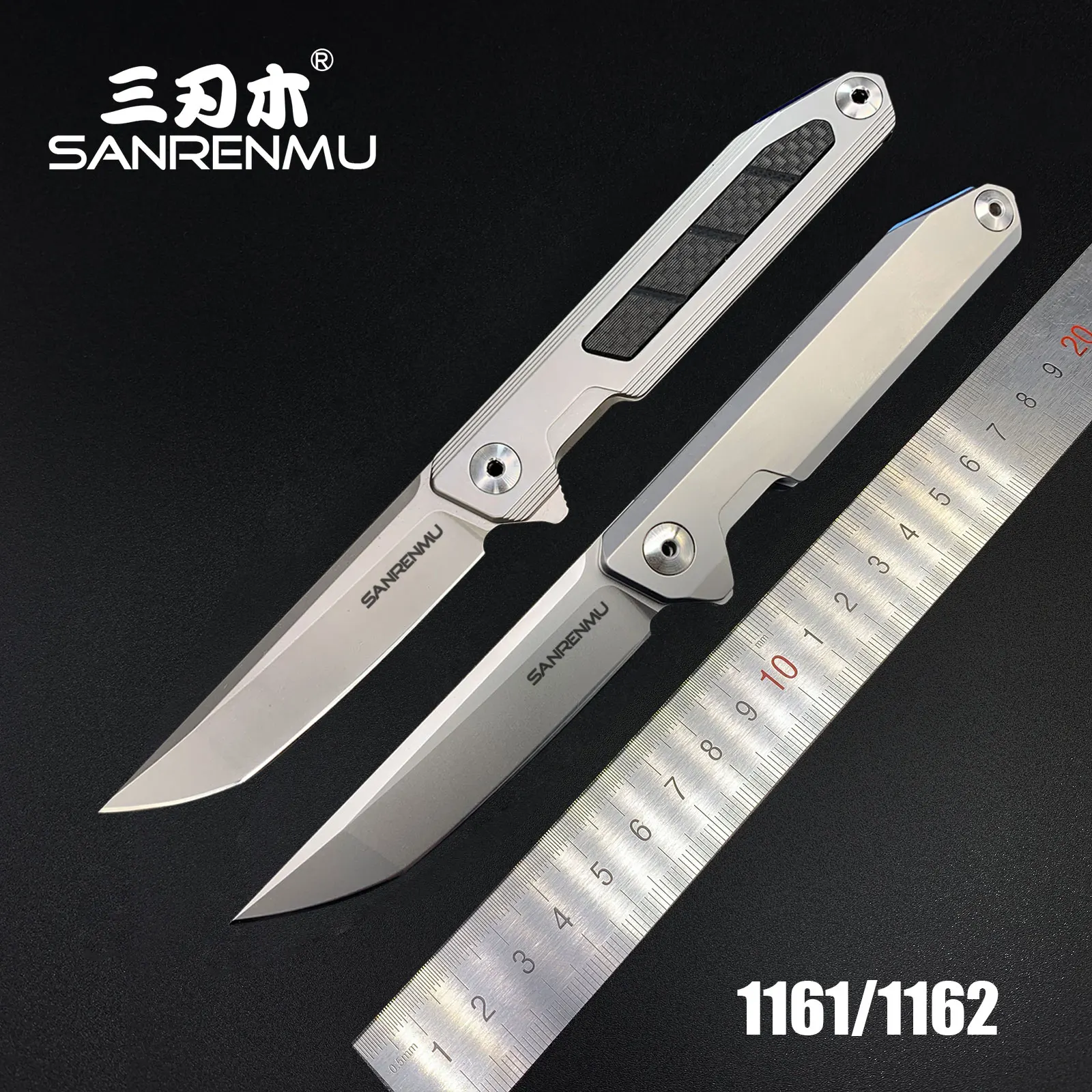 SANRENMU 1161/116 Łożyska kulkowe Flipper 14C28N Ostrze Myślistwo Outdoor Survival Camping EDC Narzędzie Kieszonkowy składany nóż SRM