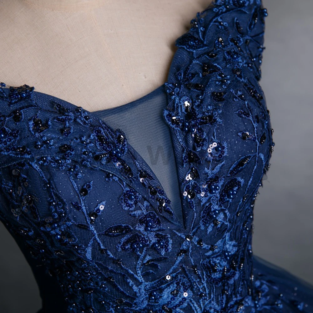 Elegante querida quinceanera vestido a linha até o chão tule apliques vestido de baile vestidos de baile personalizar